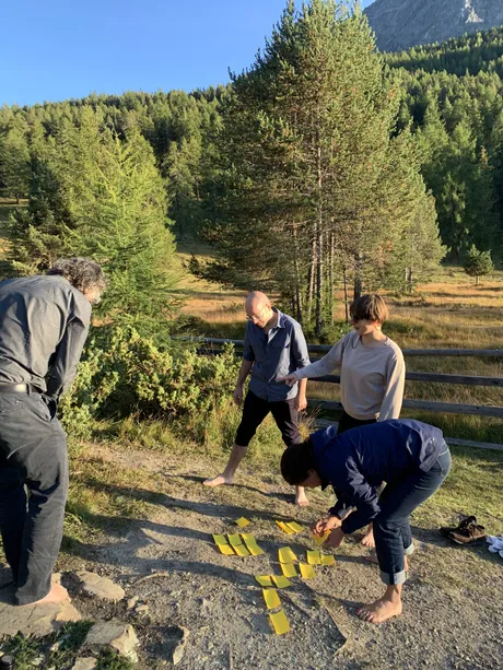 Brainstorming in nature for an exhibition about nature
