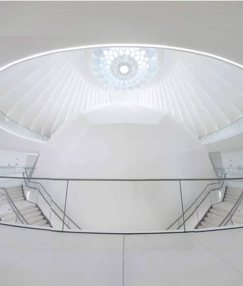 Dome where light streams in.