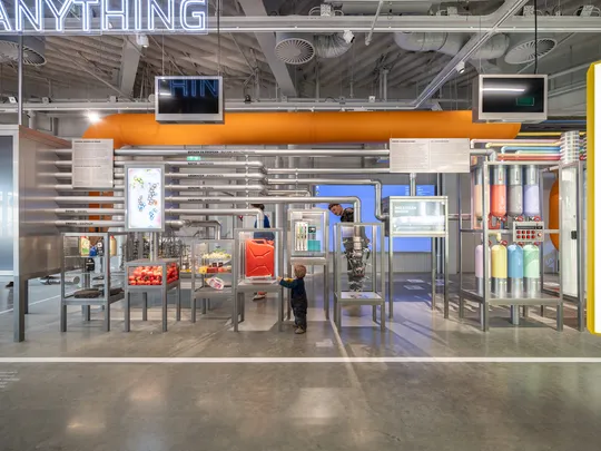 isitors can explore in their own order, navigating interactive installations and layered information tailored to different levels of knowledge and expertise.