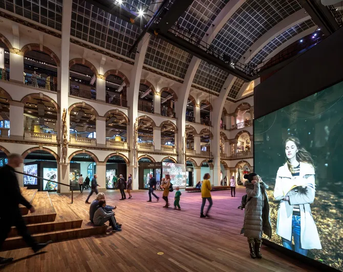 The architecture is part of the exhibition