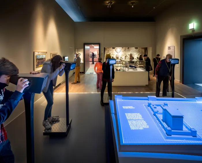 The multilayered design of this exhibition is completed by a rich collection of historic and contemporary pieces.