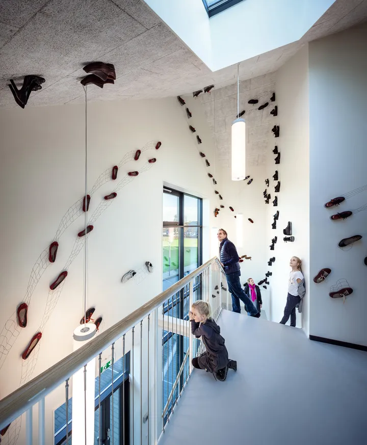 Walls covered in shoes