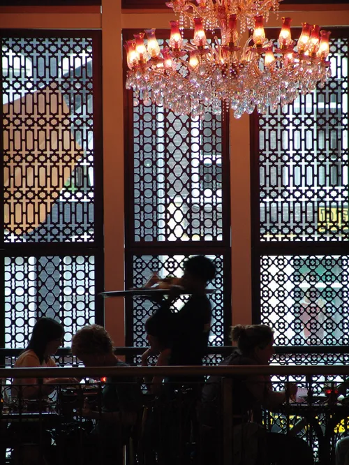 Detail of the stained glass windows