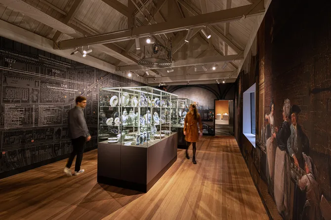 The collection shown in the museum