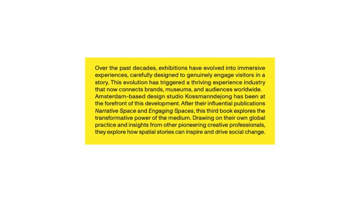 Make Space for Change by Kossmanndejong blurb