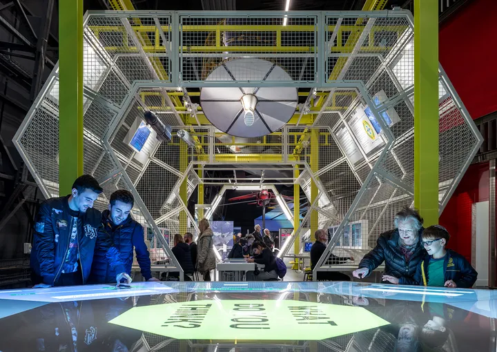 Debate table up close