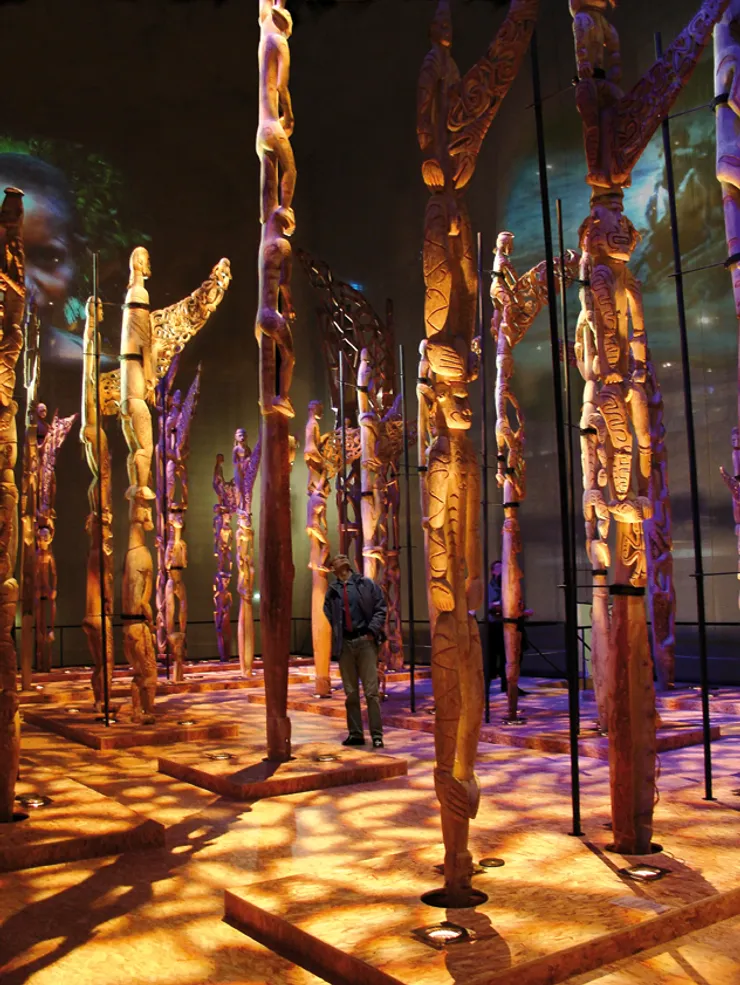 Bisj poles planted like a forest