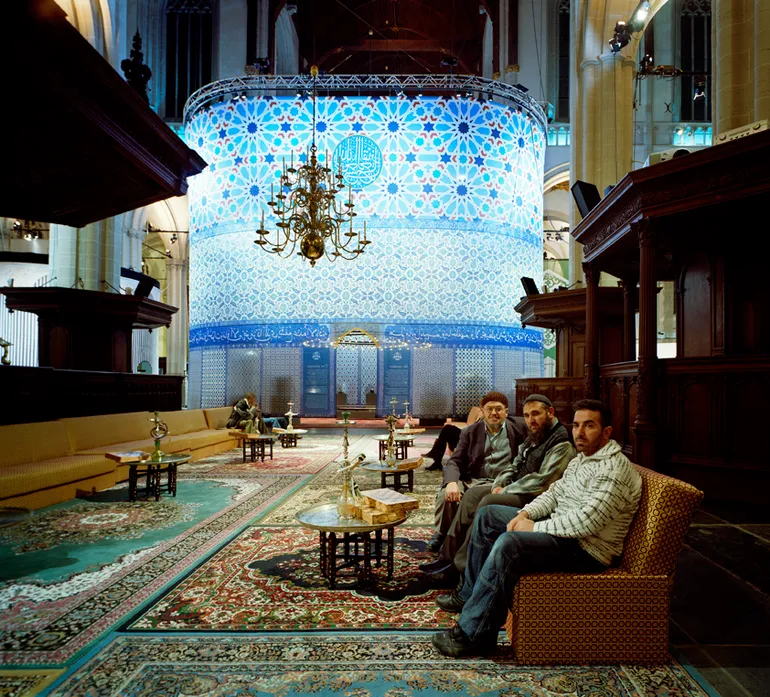 Terrace with Turkish men