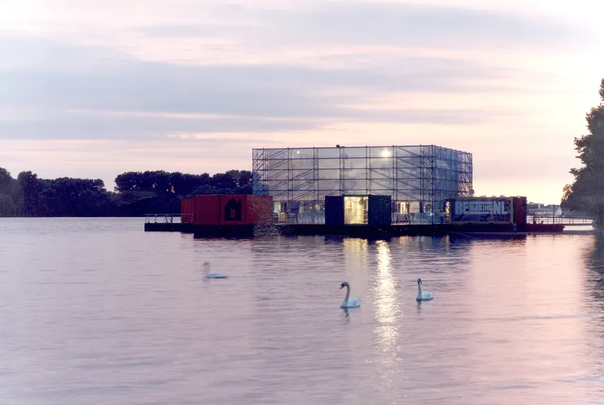 Outside of the pavilion